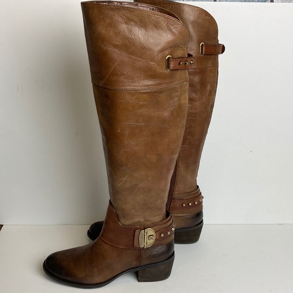 Vince Camuto Beatrix Harness Boot in Russet Size 8 Riding Equestrian Western - Picture 1 of 16